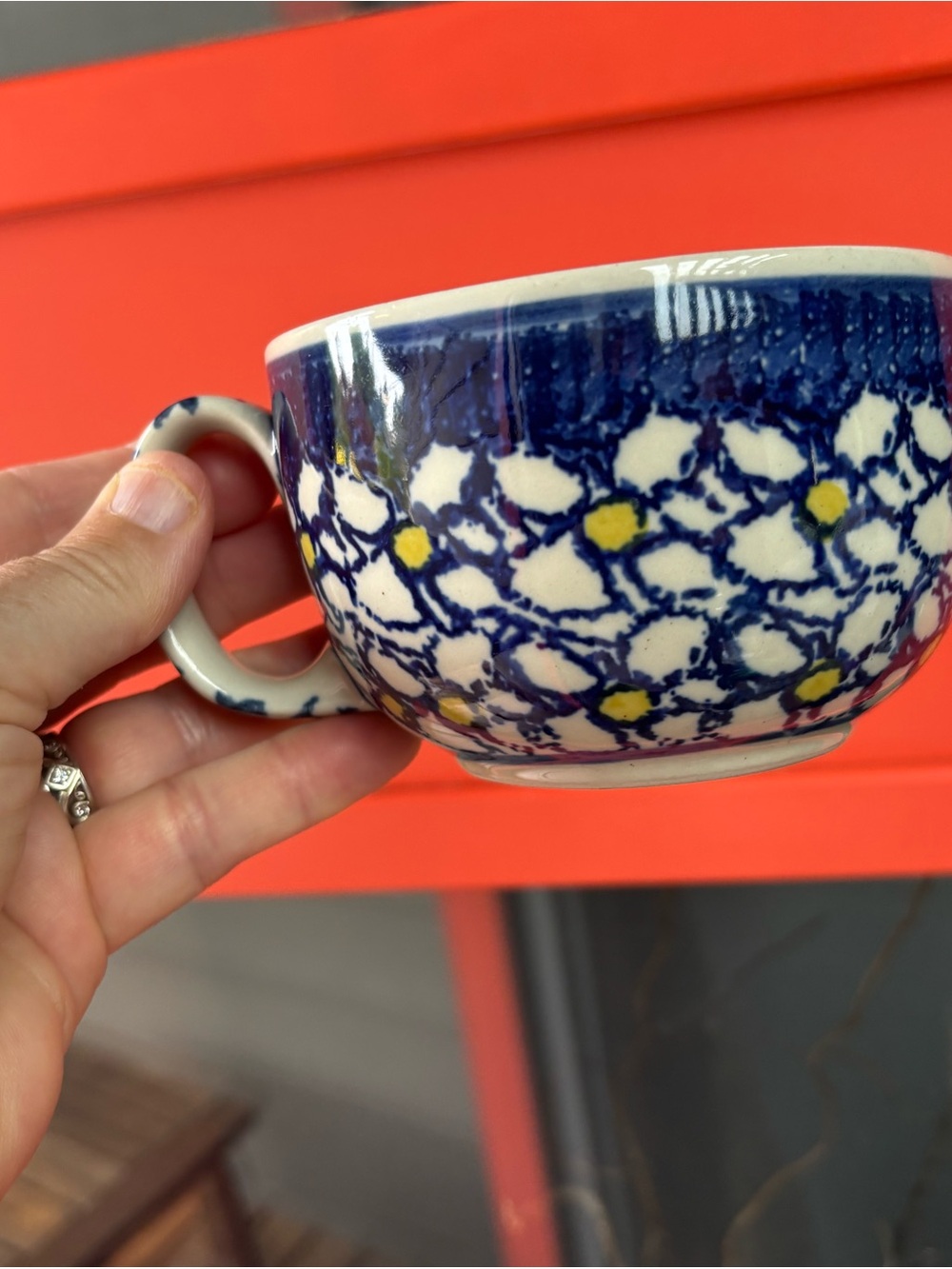 Boleslawiec Polish pottery latte/coffee mug